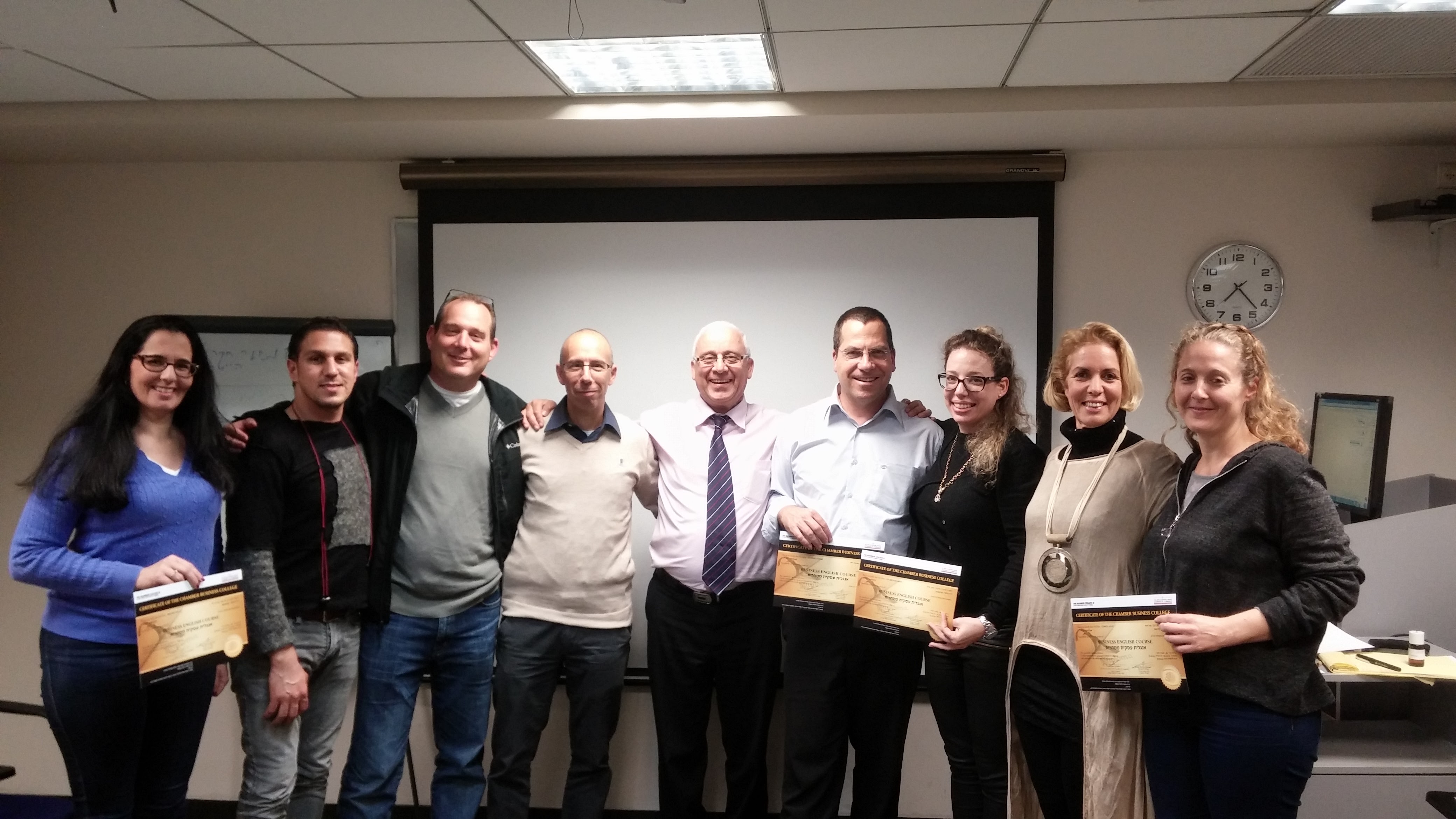 סיום קורס אנגלית עסקית מחזור 26
